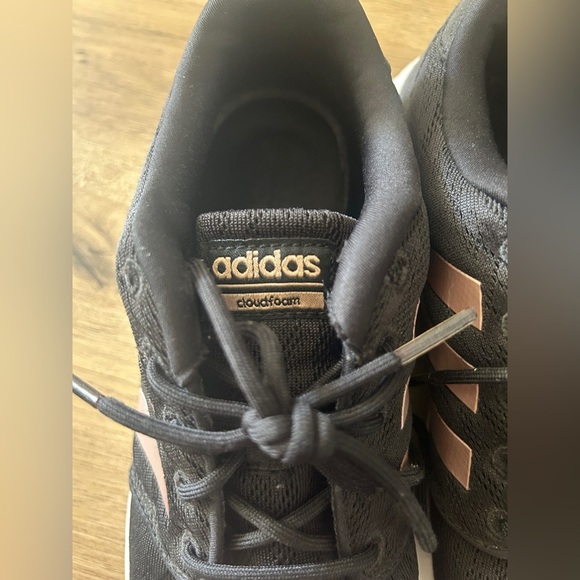 Adidas Cloudfoam Black & Rose Gold Sneakers – Women’s Size 7, Lace – EUC - Picture 9 of 10